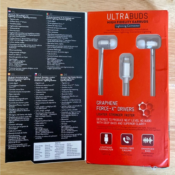 New In Box - Helix Ultrabuds High Fidelity EarBuds Lightning Connector - Picture 4 of 8